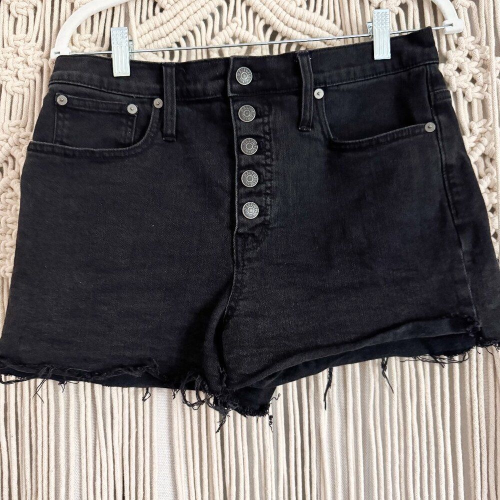 Madewell Black Denim Cutoff Shorts • Size 29 • GUC